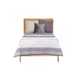 Trapunta Reversibile 180 x 260 cm Esagoni Azzurro Bianco Grigio (6 Unità)