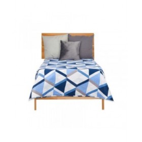 Trapunta Reversibile 180 x 260 cm Azzurro Bianco (6 Unità)