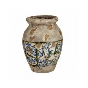 Statua Decorativa da Giardino Ibergarden ZD19006 Poliresina Vaso 25 x 32,5 x 25 cm (2 Unità)