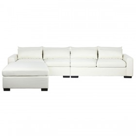Divano Chaise Longue DKD Home Decor Beige Crema Legno Moderno 386 x 218 x 88 cm
