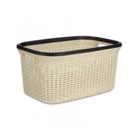 Cesto per i Panni Kipit TP7001-1 Crema Plastica 36 L 36 x 25,5 x 52,5 cm (12 Unità)