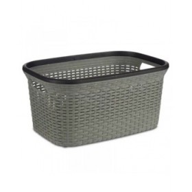 Cesto per i Panni Kipit TP7001-2 Grigio Plastica 36 L 36 x 25,5 x 53 cm (12 Unità)