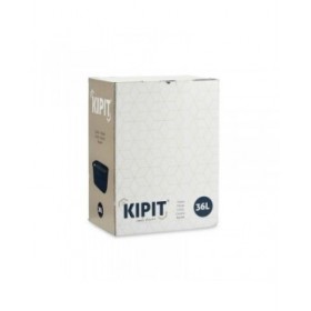 Cesto per i Panni Kipit TP7001-2 Grigio Plastica 36 L 36 x 25,5 x 53 cm (12 Unità)