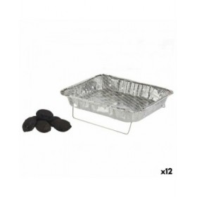 Barbecue Usa e Getta Alluminio Carbone 23,5 x 6 x 30,5 cm (12 Unità)