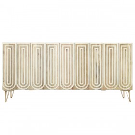 Credenza DKD Home Decor 160 x 38 x 75 cm Dorato Legno Bianco Marrone Chiaro