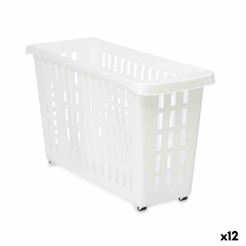 Contenitore per Sistemare per Mobile da Cucina Kipit G-327 Bianco 17,5 x 26 x 46 cm Con ruote (12 Unità)