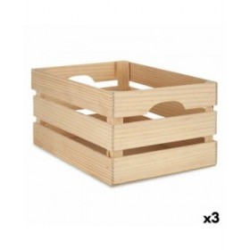 Scatola Decorativa Legno di pino 26 x 18,3 x 36 cm (3 Unità)