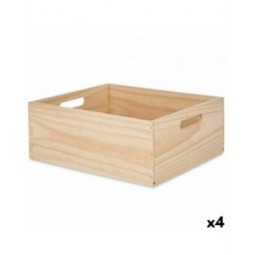 Scatola Decorativa Legno di pino 31 x 14 x 36 cm (4 Unità)