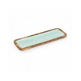 Centrotavola Bianco Marrone Verde Foglia della pianta 45 x 15 cm (6 Unità)