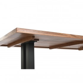 Tavolo da Pranzo DKD Home Decor Naturale Nero Metallo 180 x 90 x 75 cm