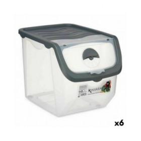 Scatola per Sistemare Impilabile Kinvara 021505-3 Antracite Plastica 31 x 24 x 23,5 cm (6 Unità)