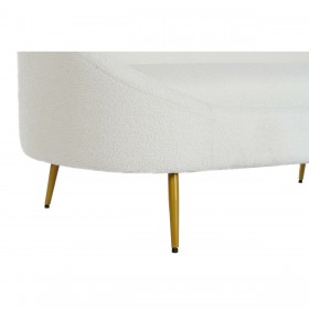 Divano DKD Home Decor Bianco Senape Metallo Nuvole Scandi 155 x 75 x 92 cm