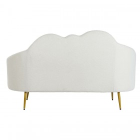 Divano DKD Home Decor Bianco Senape Metallo Nuvole Scandi 155 x 75 x 92 cm