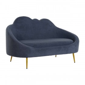 Divano DKD Home Decor Azzurro Dorato Metallo Nuvole Scandi 155 x 75 x 92 cm