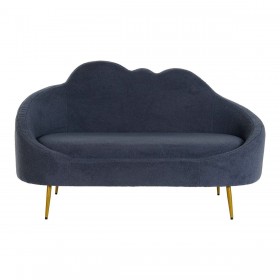 Divano DKD Home Decor Azzurro Dorato Metallo Nuvole Scandi 155 x 75 x 92 cm