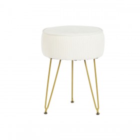 Poggiapiedi DKD Home Decor 34,5 x 34,5 x 48 cm Metallo Bianco Moderno