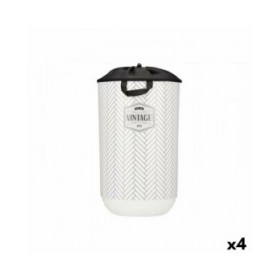 Cesto per i Panni Kipit Vintage Bianco Plastica 40 L 34 x 52,5 x 34 cm (4 Unità)