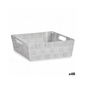 Cestino Multiuso Kipit A3-693109 Bianco Stoffa 3 L 23 x 8 x 27 cm 27 x 8 x 23 cm (48 Unità)