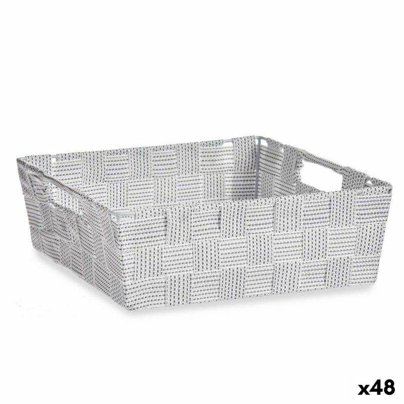 Cestino Multiuso Kipit A3-693109 Bianco Stoffa 3 L 23 x 8 x 27 cm 27 x 8 x 23 cm (48 Unità)
