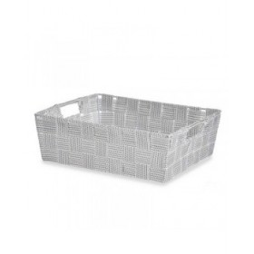 Cestino Multiuso Kipit A3-693109 Bianco Stoffa 3 L 23 x 8 x 27 cm 27 x 8 x 23 cm (48 Unità)
