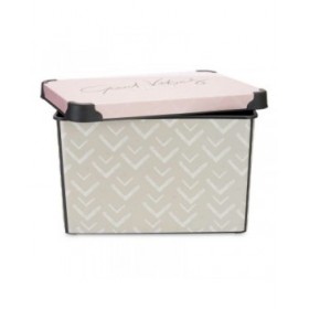 Scatola portaoggetti con coperchio Kipit Vibes Rosa Plastica Frecce 17 L 28 x 22 x 37 cm (12 Unità)