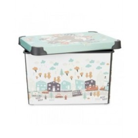 Scatola portaoggetti con coperchio Kipit STYLE BOX-17L-6 Plastica Autostrada 17 L 27,5 x 22 x 36,5 cm Per bambini (12 Unità)