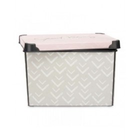 Scatola portaoggetti con coperchio Kipit Vibes Rosa Plastica Frecce 22 L 30 x 23,5 x 40 cm (12 Unità)