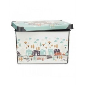 Scatola portaoggetti con coperchio Kipit STYLE BOX-22L-6 Plastica Autostrada 22 L 29,5 x 23,5 x 39,5 cm Per bambini (12 Unità)