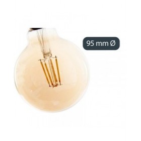 Lampadina LED Vintage E27 Trasparente 4 W 9,5 x 14 x 9,5 cm (12 Unità)