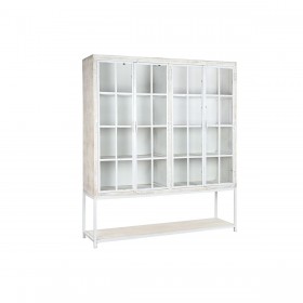 Scaffale DKD Home Decor Bianco Nero Metallo Legno di mango 170 x 45 x 200 cm
