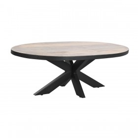 Tavolino da Caffè DKD Home Decor Naturale Metallo Legno di mango 130 x 70 x 45 cm