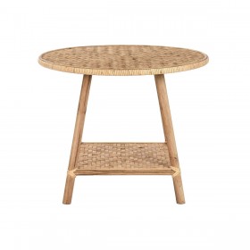Tavolo aggiuntivo DKD Home Decor 61 x 61 x 46 cm 61 x 61 x 49 cm Marrone Rattan