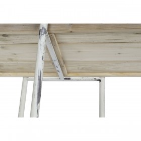 Scaffale DKD Home Decor Bianco Naturale Metallo Abete Legno di abete 40 % Metallo 190 x 40 x 200 cm