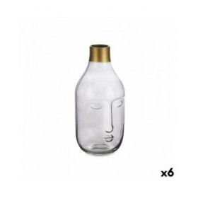 Vaso Viso Grigio Vetro 11 x 24,5 x 12 cm (6 Unità)