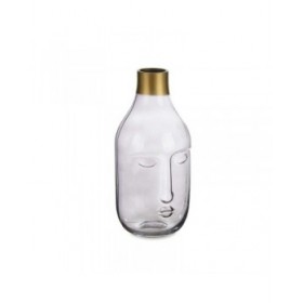 Vaso Viso Grigio Vetro 11 x 24,5 x 12 cm (6 Unità)