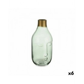 Vaso Viso Verde Vetro 11 x 24,5 x 12 cm (6 Unità)
