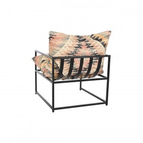 Poltrona DKD Home Decor 70 x 75 x 85 cm Nero Metallo Multicolore