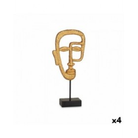 Statua Decorativa Viso Dorato 19,5 x 38 x 10,5 cm (4 Unità)