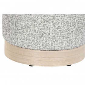 Poggiapiedi DKD Home Decor 32 x 32 x 38 cm Scandi Grigio chiaro