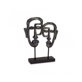 Statua Decorativa Viso Nero 27 x 32,5 x 10,5 cm (4 Unità)