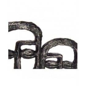 Statua Decorativa Viso Nero 27 x 32,5 x 10,5 cm (4 Unità)
