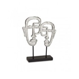 Statua Decorativa Viso Argentato 27 x 32,5 x 10,5 cm (4 Unità)