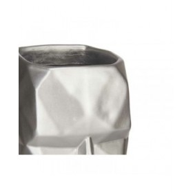Vaso 3D Viso Argentato Poliresina 12 x 24,5 x 16 cm (4 Unità)
