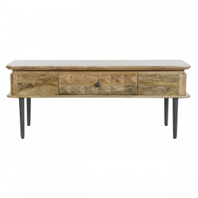 Tavolino da Caffè DKD Home Decor 116 x 60 x 46 cm Metallo Alluminio Legno di mango
