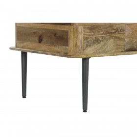 Tavolino da Caffè DKD Home Decor 116 x 60 x 46 cm Metallo Alluminio Legno di mango