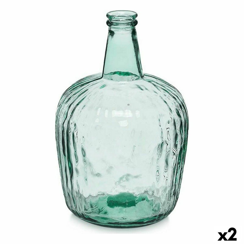 Borraccia 2255/08R Trasparente Righe 8 L 14 x 44 x 13 cm Decorazione (2 Unità)
