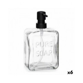 Dispenser di Sapone Berilo Pure Soap Trasparente Cristallo Plastica 570 ml 10 x 18 x 6 cm (6 Unità)