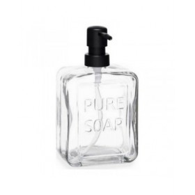 Dispenser di Sapone Berilo Pure Soap Trasparente Cristallo Plastica 570 ml 10 x 18 x 6 cm (6 Unità)