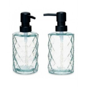 Dispenser di Sapone Berilo CN-B5463VB-1-367 Trasparente Cristallo Plastica Diamante 410 ml 9 x 18 x 7 cm (12 Unità)