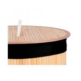 Cesto per i Panni Sporchi Kipit BA1315-436 Nero Naturale Metallo Bambù Legno MDF 48 L (4 Unità)